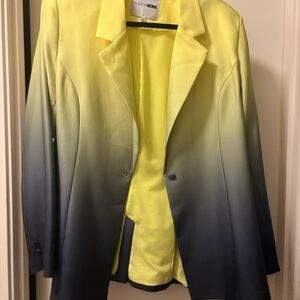 Fashion Nova Gradient Yellow and Black Blazer
